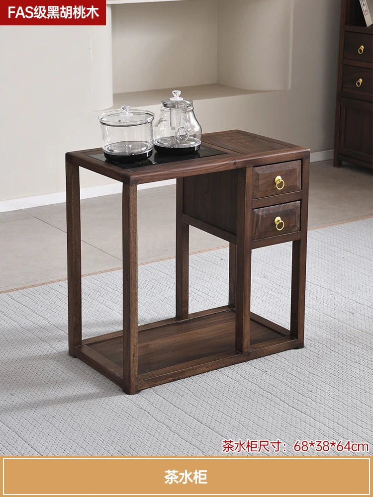Luxury Chinese Solid Wood Curio Cabinet – Oriental Living Room Display Credenza