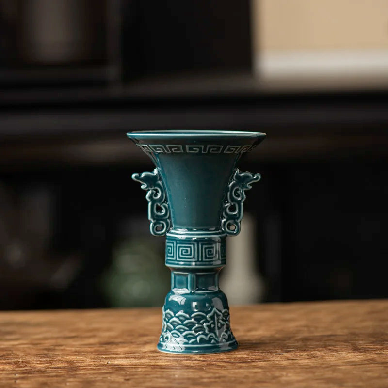 Dehua Ceramic Celadon Tea Cup Antique Drinkable Master Kung Fu Tea Set Drink Anti-scalding Tea Bowl