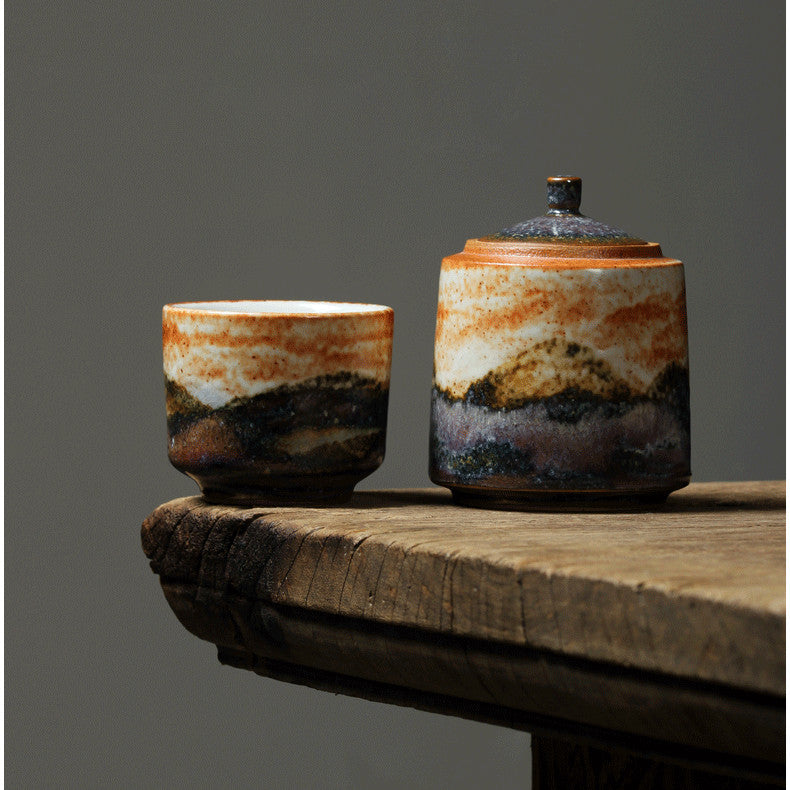 Mu Tao Japanese Shino Yaki Tea Storage High Quality