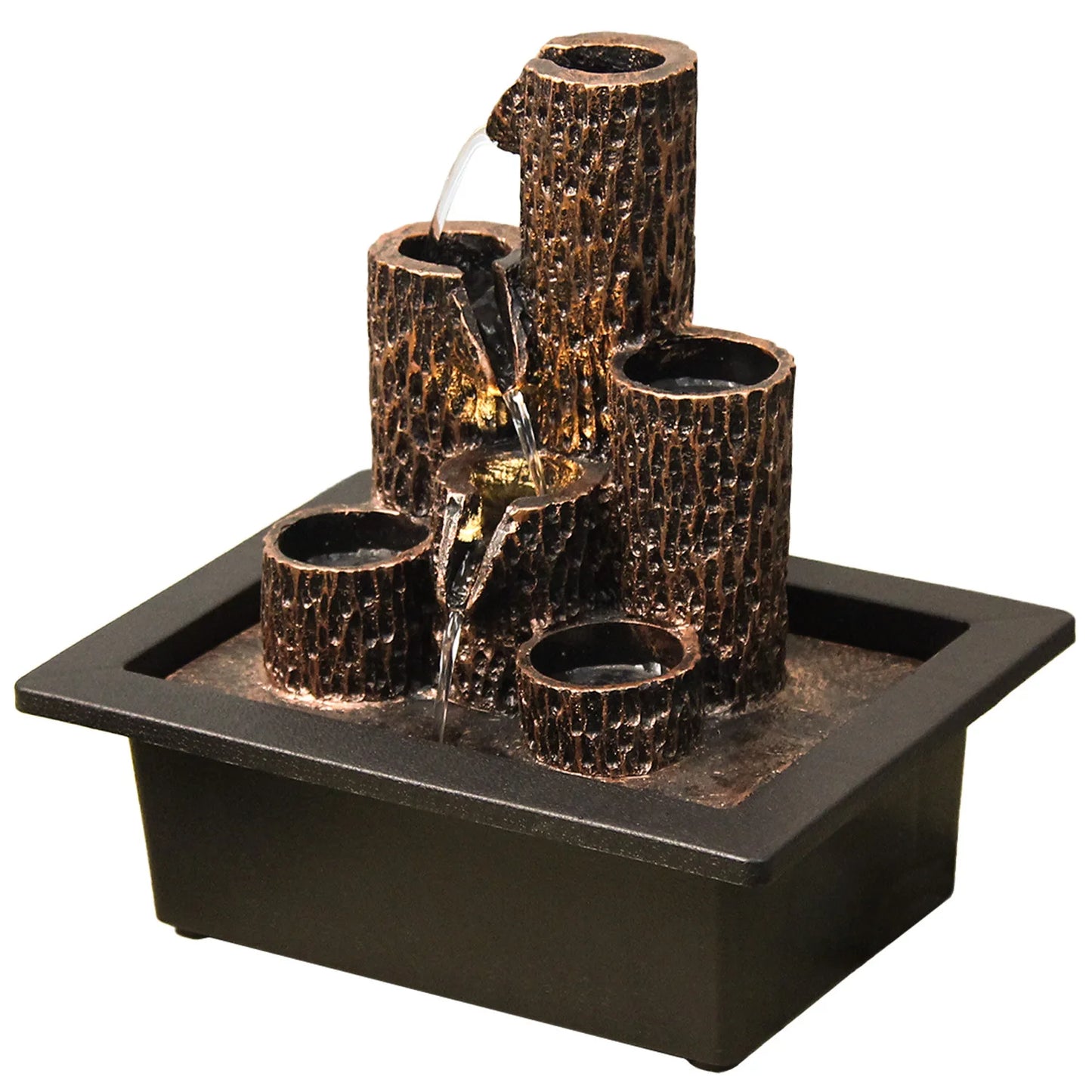 New Table Waterfall Fountain Feng Shui Water Fountain Indoor Ornaments Resin Handicrafts Office Home Decor Gifts Drop Shipping
