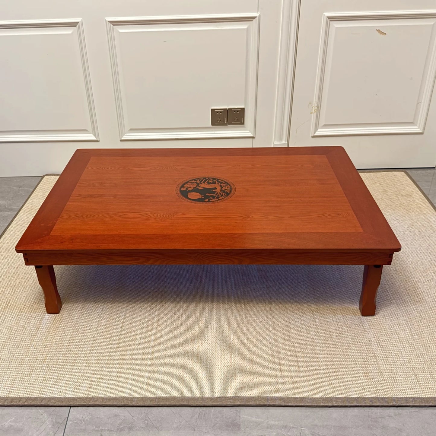 Korean Floor Table Folding Legs 120x80cm | Folding Dining Table | Asian Style Desk Ideal for Living Rooms, Dorms, and Multi-use