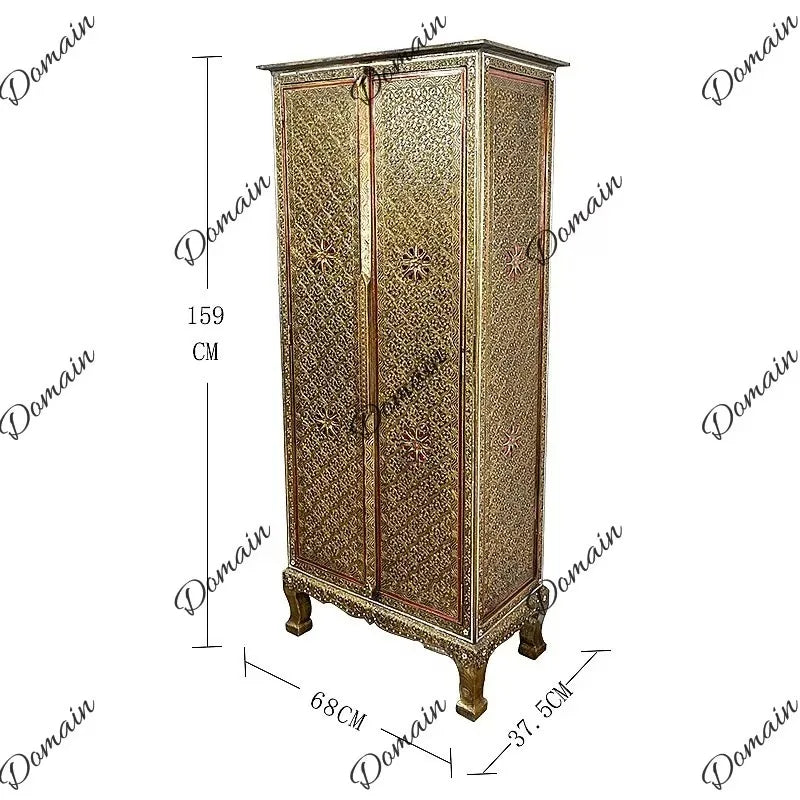 Thai Solid Wood Entryway Cabinet Vintage Zen Storage Console Table Southeast Asian Style Furniture