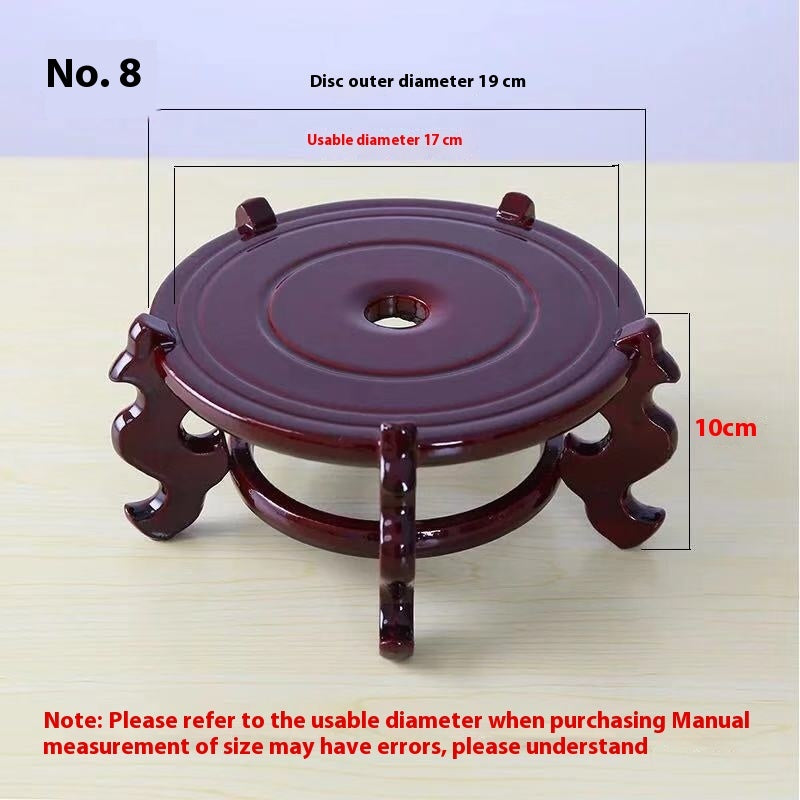 Solid Wood Asian Flowerpot Base