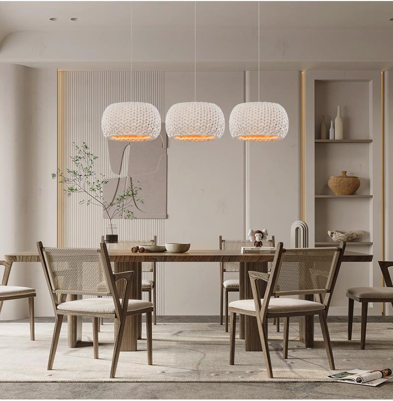 Japanese-style Ceiling Rope Art Chandelier