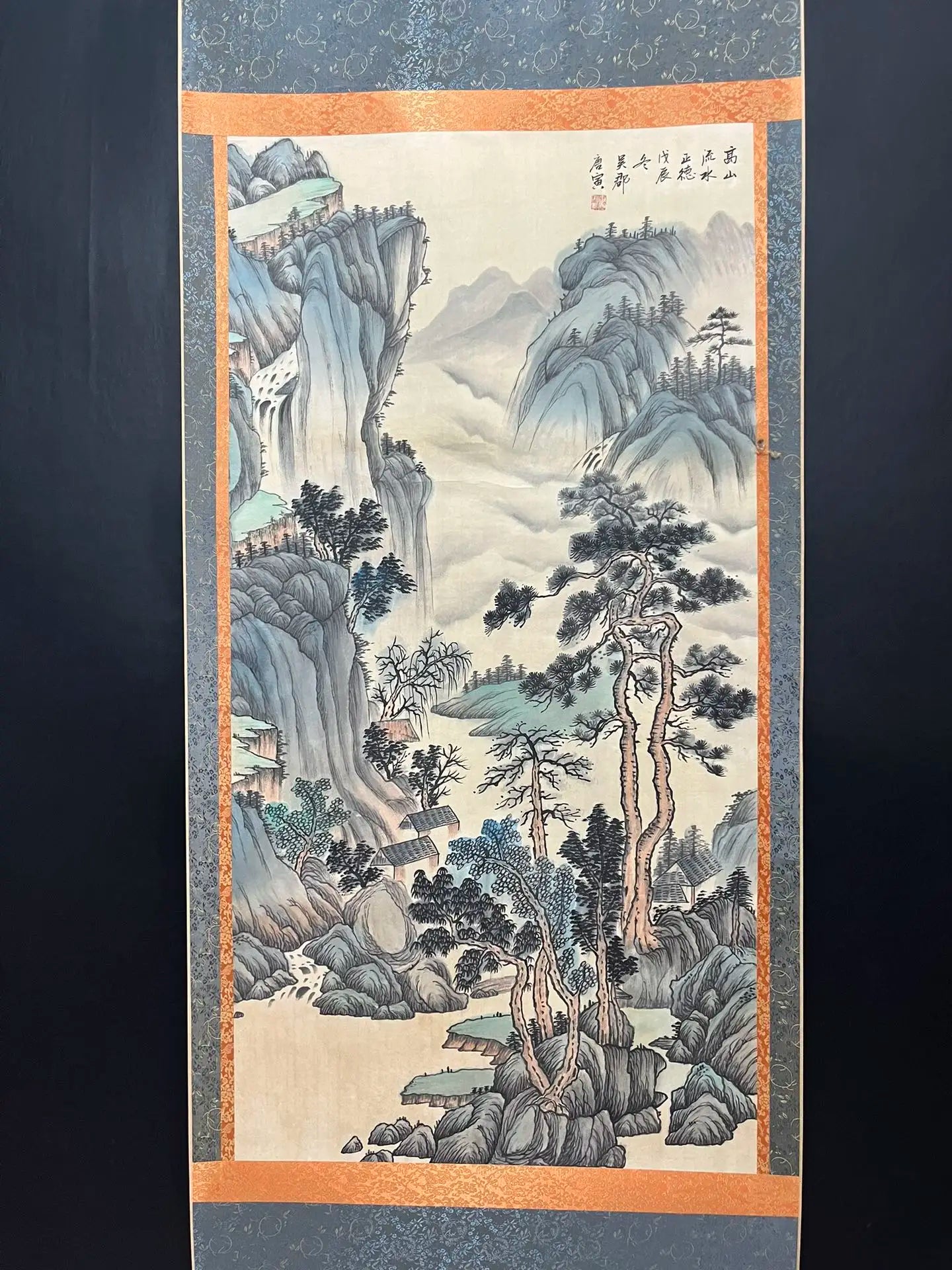Classical Landscape Hanging Scroll Painting – After Tang Yin (200 × 80 cm)