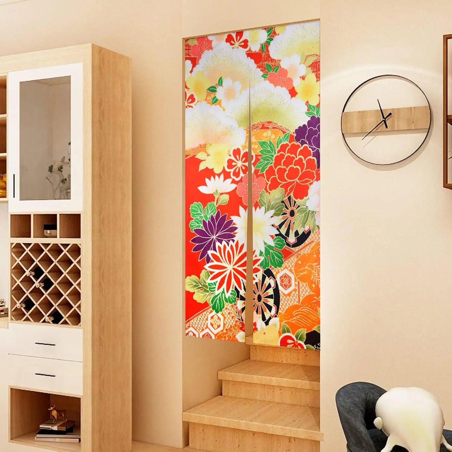 Japanese Noren Door Curtain – Traditional Oriental Auspicious Decor