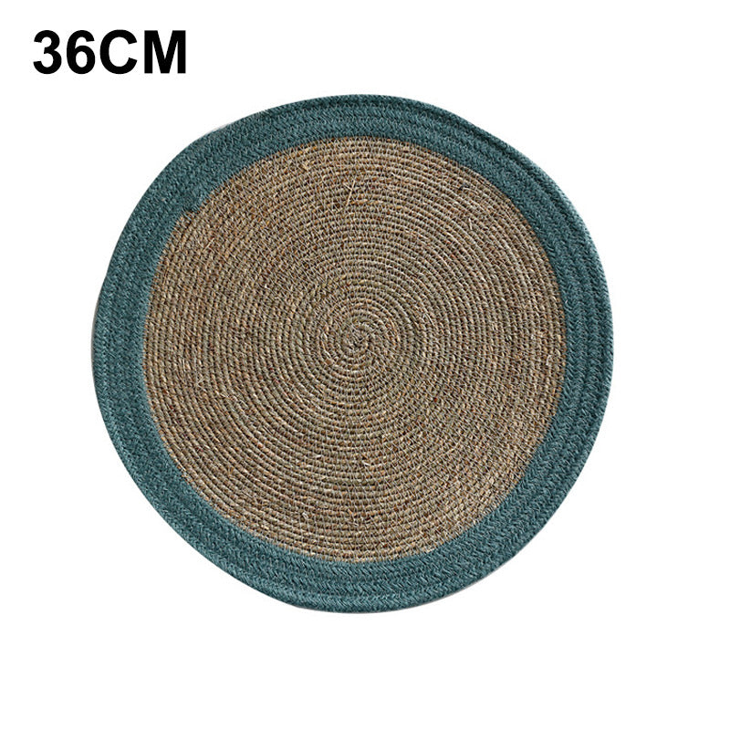 Japanese Style Breathable Jute Woven Thickened Placemat