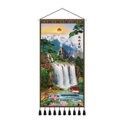 Chinese Style Water Shengcai Large Tapestry