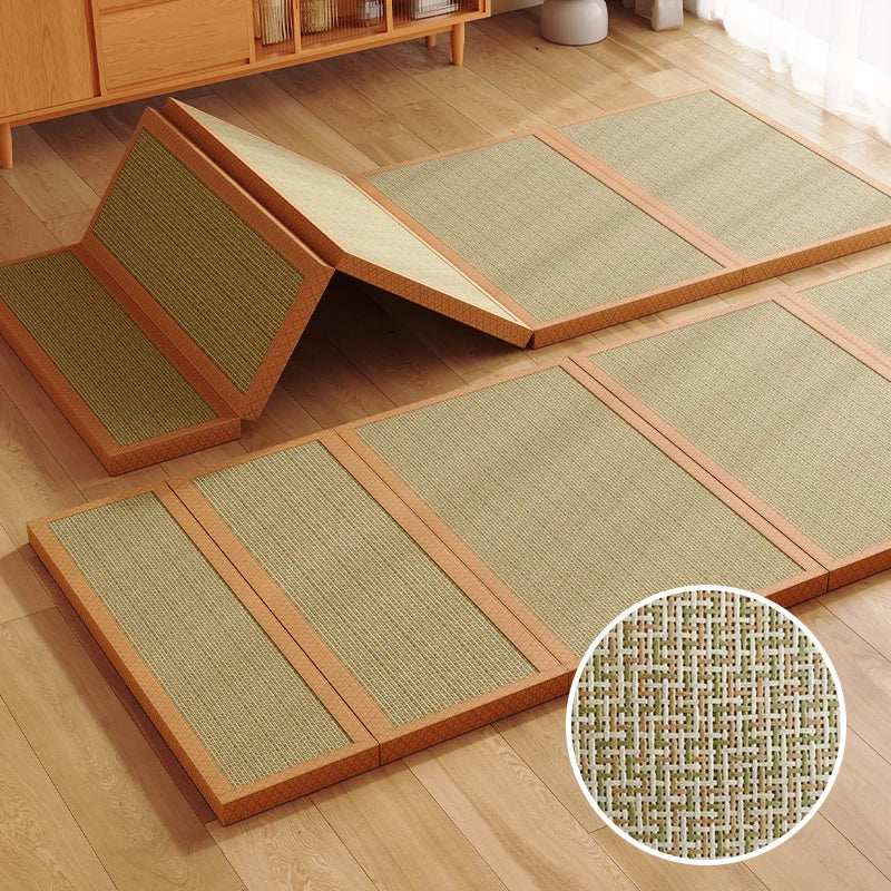 Faltbare japanische Tatami-Rattanmatte – Kühlende Sommer-Bodenmatte