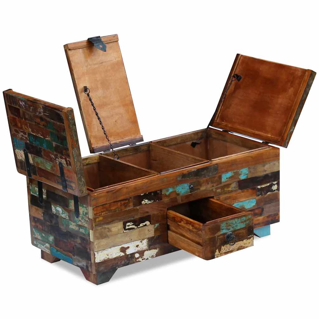 Handcrafted Reclaimed Wood Storage Coffee Table Chest