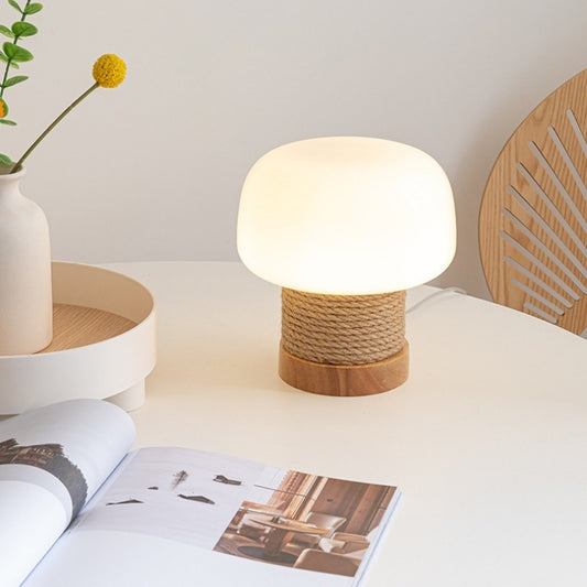 Japanese Cream Mushroom Table Lamp