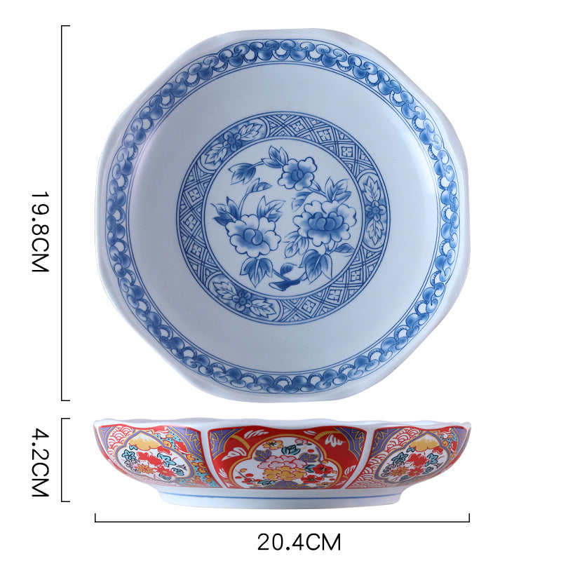 Japanese Traditional Design Ceramic Soup Plates and Bowls