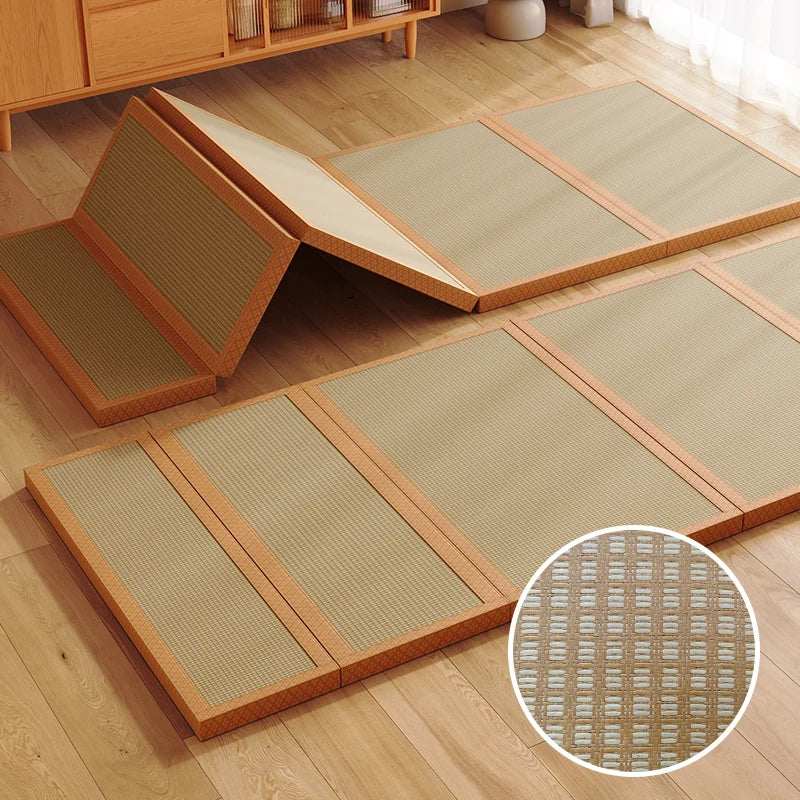 Faltbare japanische Tatami-Rattanmatte – Kühlende Sommer-Bodenmatte