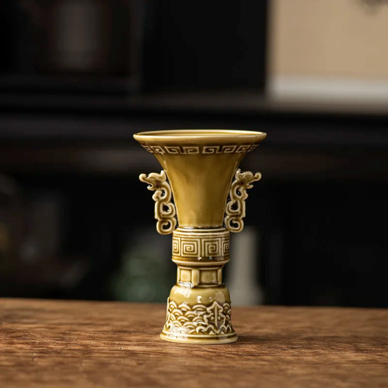 Dehua Ceramic Celadon Tea Cup Antique Drinkable Master Kung Fu Tea Set Drink Anti-scalding Tea Bowl