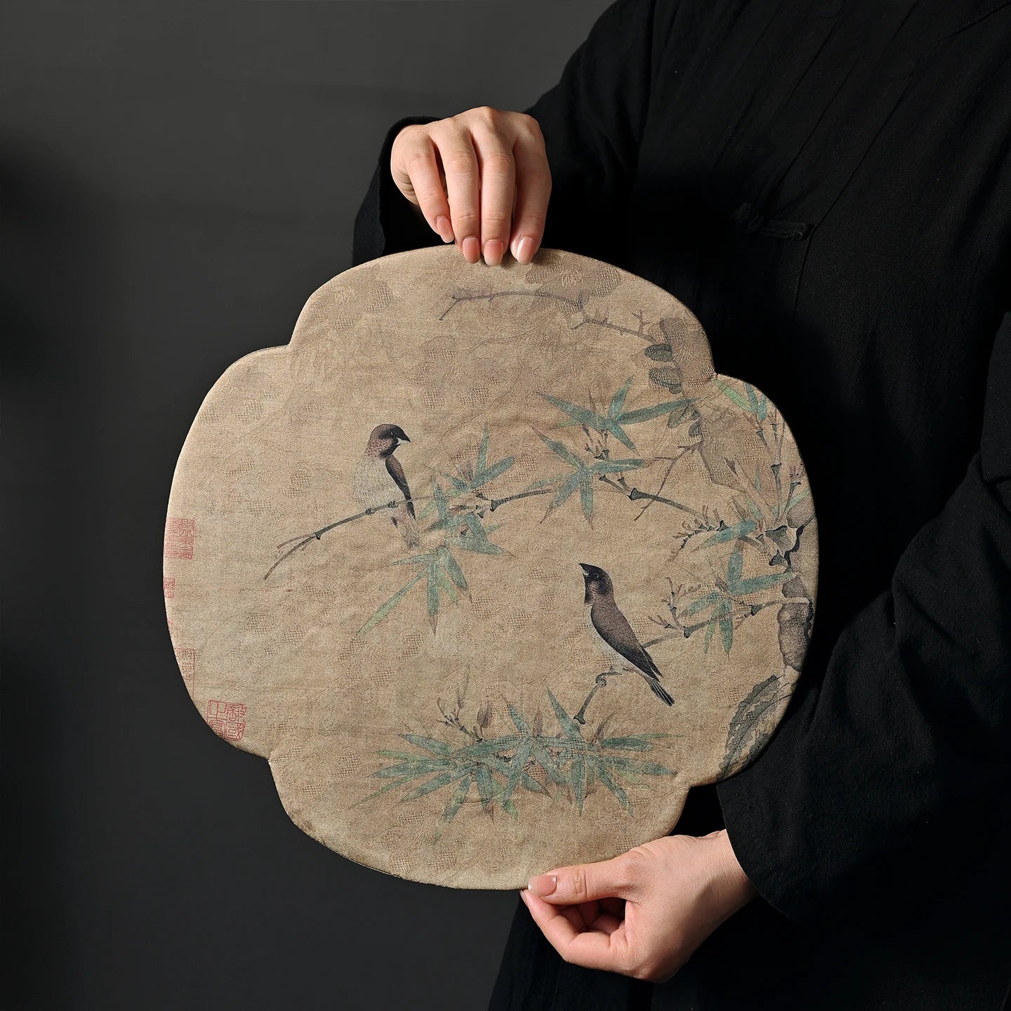 Handgemachte chinesische Zen-Wolken Seidentischmatte – Asiatische Heimdekoration