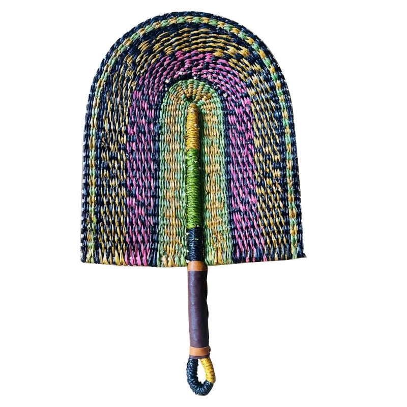 Traditional Handwoven Straw Fan for Wall Art Decorative Fan for Summer Party Drop Shipping