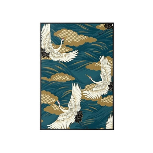Abstract Chinese Bird Travel Sky Canvas Painting
