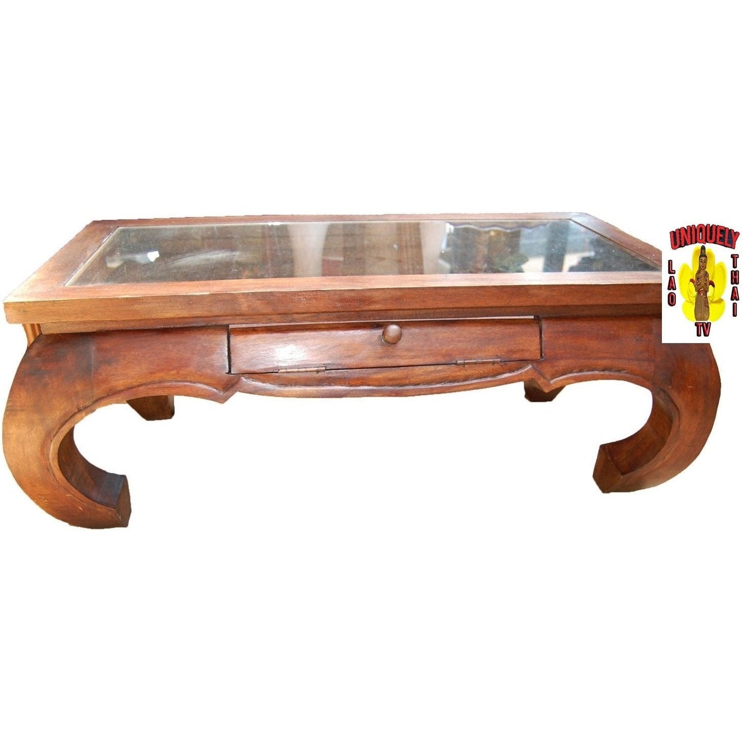 Opium Table with Glass Top