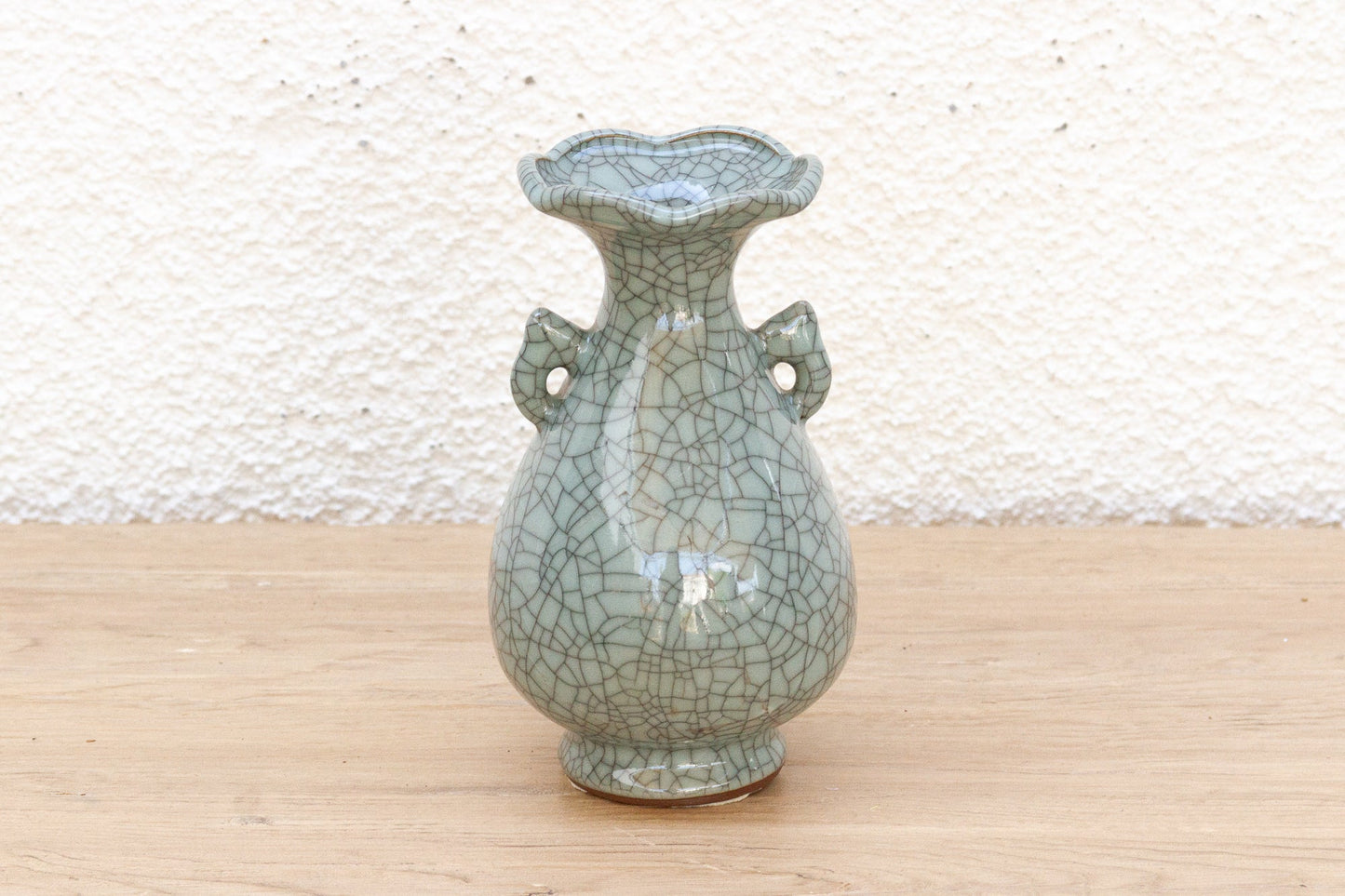 Antique Chinese Scalloped Vase