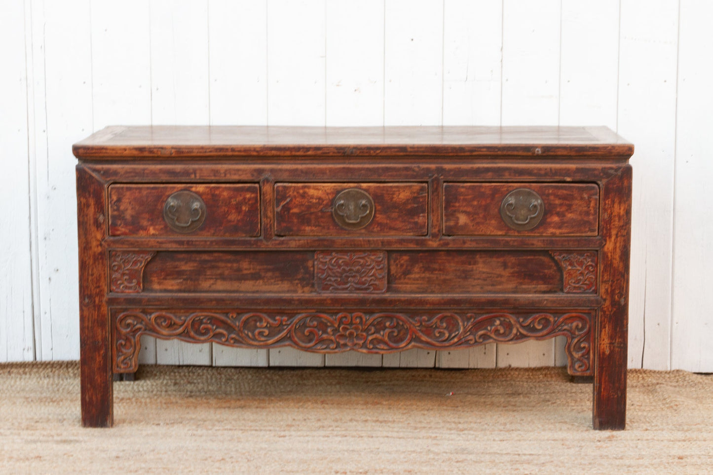 Antique Century Qing Dynasty Carved Console