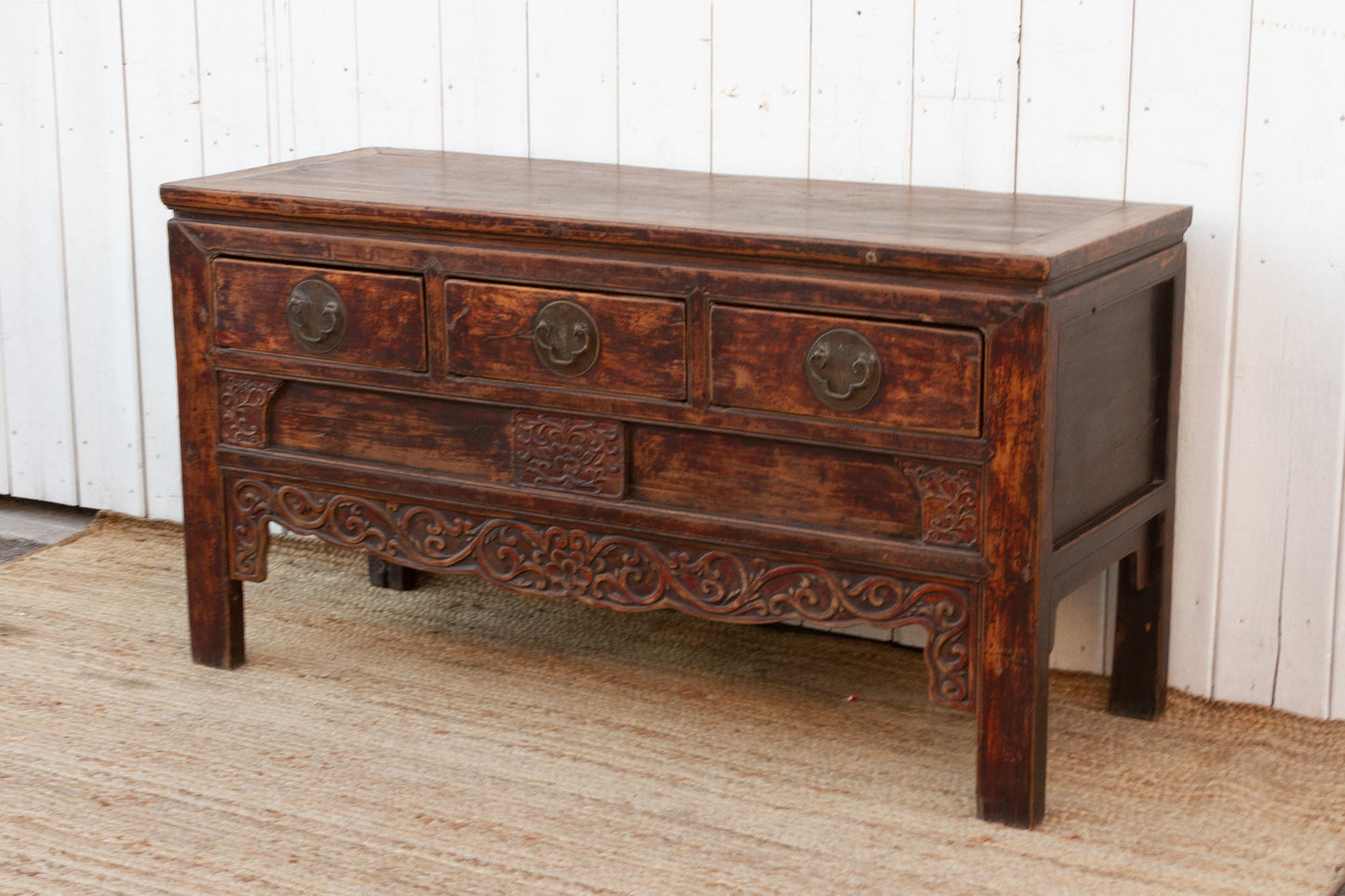 Antique Century Qing Dynasty Carved Console
