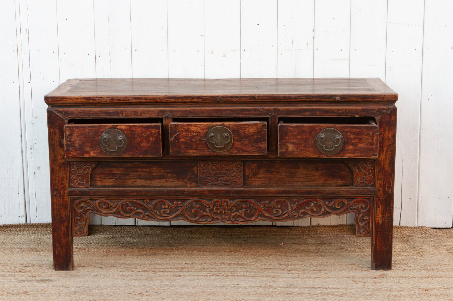 Antique Century Qing Dynasty Carved Console