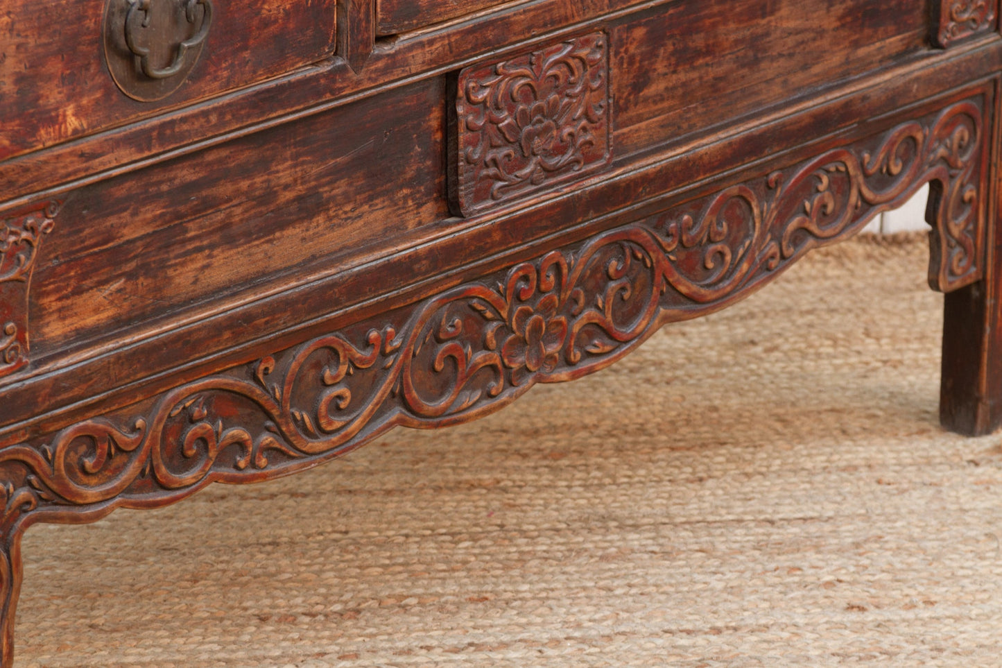 Antique Century Qing Dynasty Carved Console