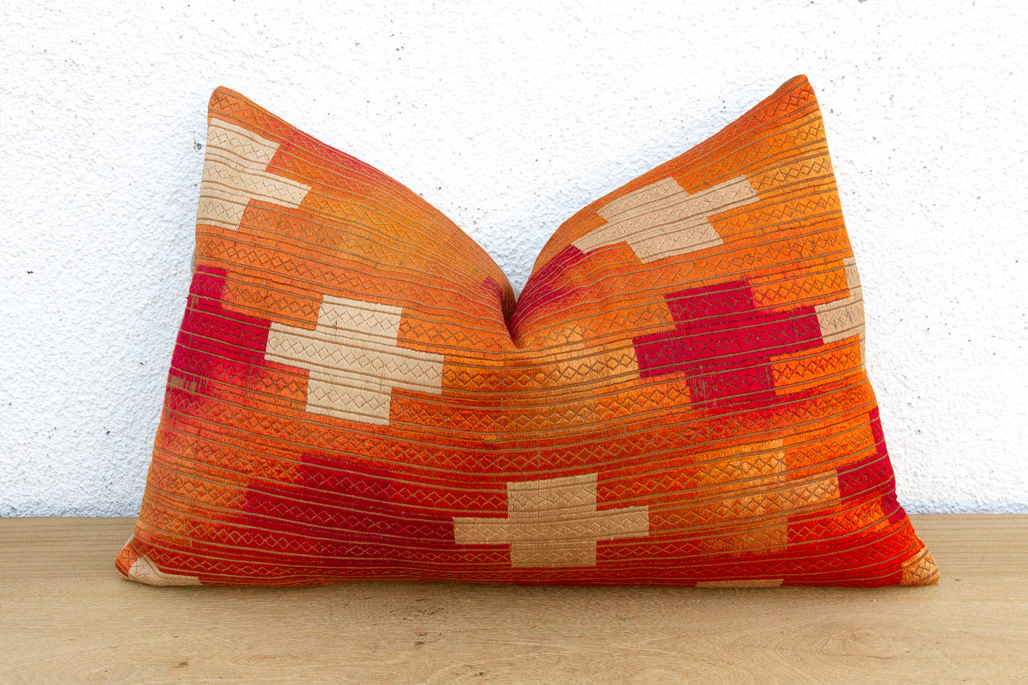 Sovereign Jewel, Antique Bagh Phulkari Pillow