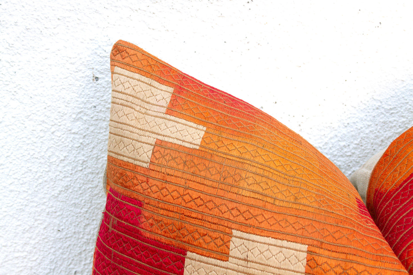 Sovereign Jewel, Antique Bagh Phulkari Pillow