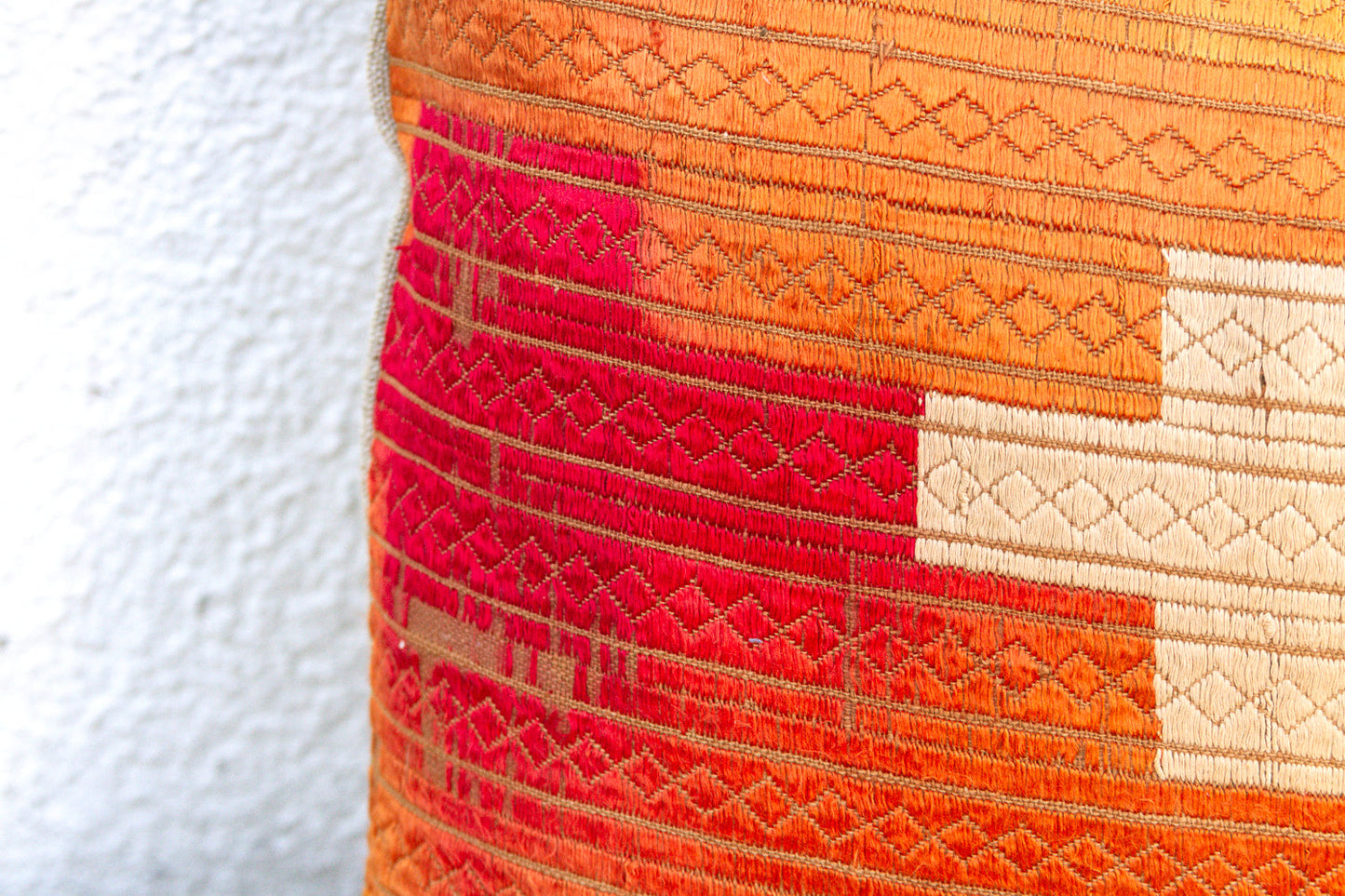 Sovereign Jewel, Antique Bagh Phulkari Pillow