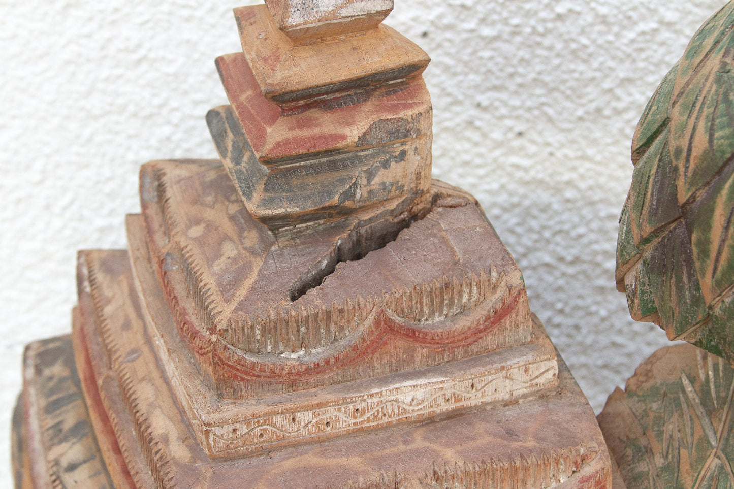Antique Thai Architectural Carving - Divine Procession
