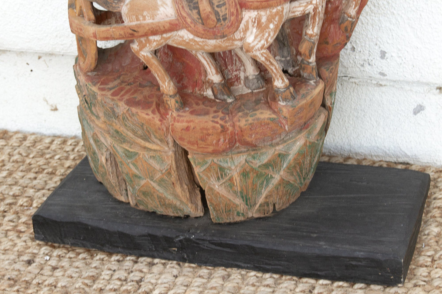 Antique Thai Architectural Carving - Divine Procession
