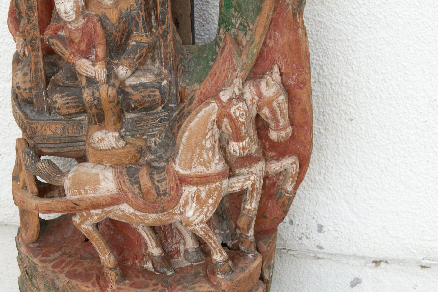 Antique Thai Architectural Carving - Divine Procession