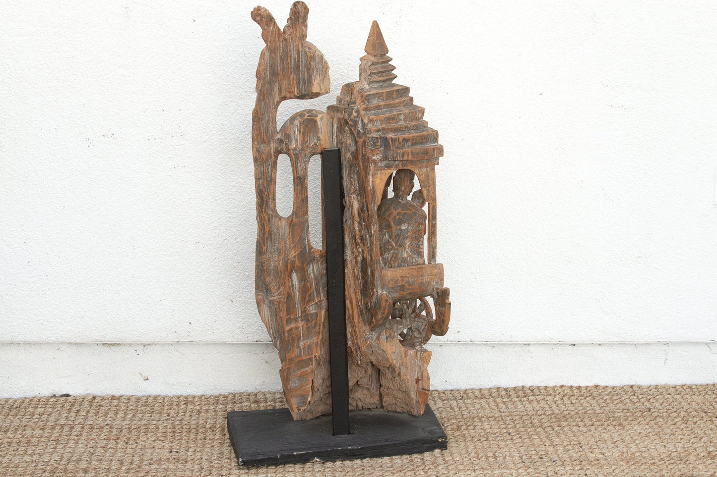 Antique Thai Architectural Carving - Divine Procession