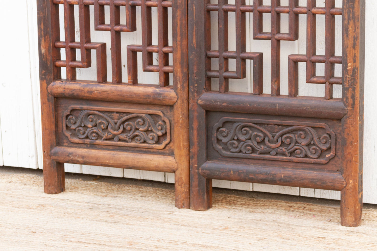 Pair of Antique 18th Century Chinese Door Dividers