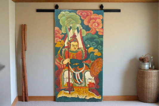 Colorful Antique Tibetan "Khan" Door Panel