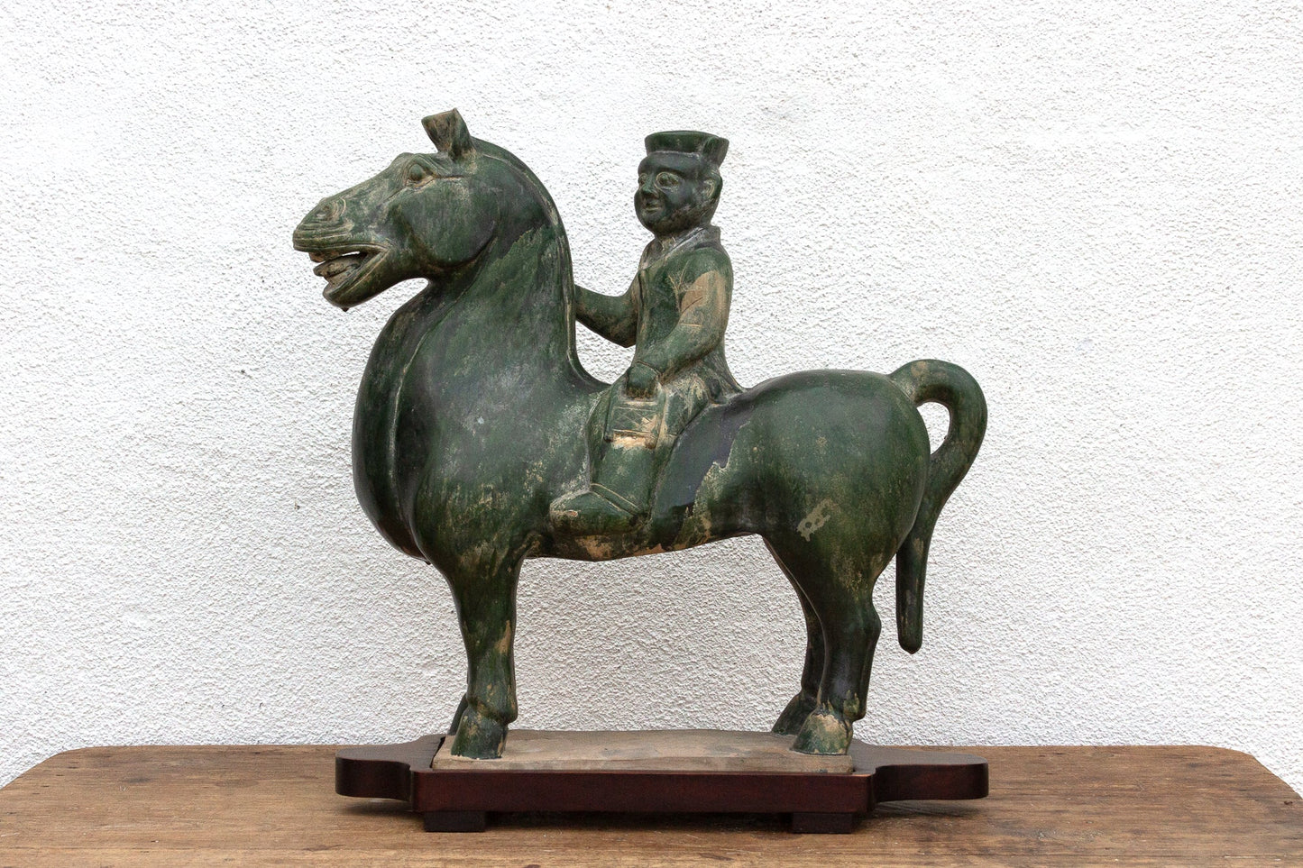 Large Vintage Tang Dynasty Style Horse & Rider