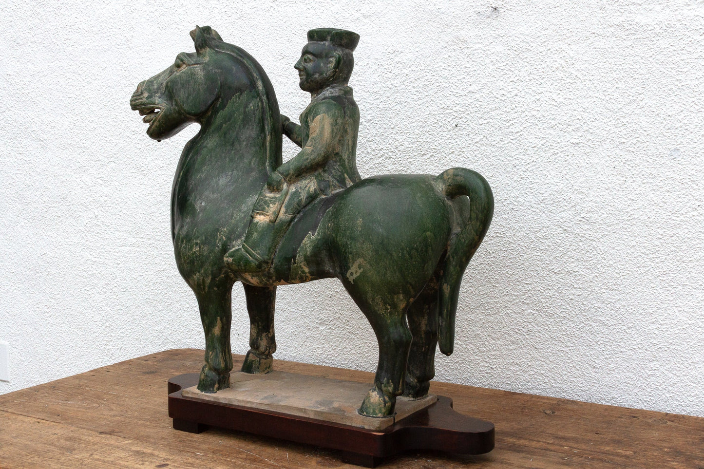 Large Vintage Tang Dynasty Style Horse & Rider