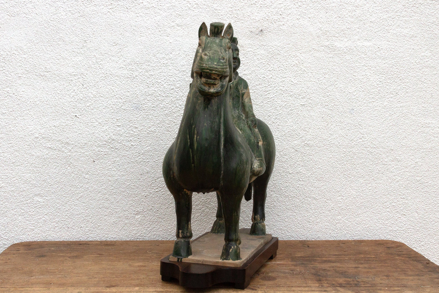 Large Vintage Tang Dynasty Style Horse & Rider