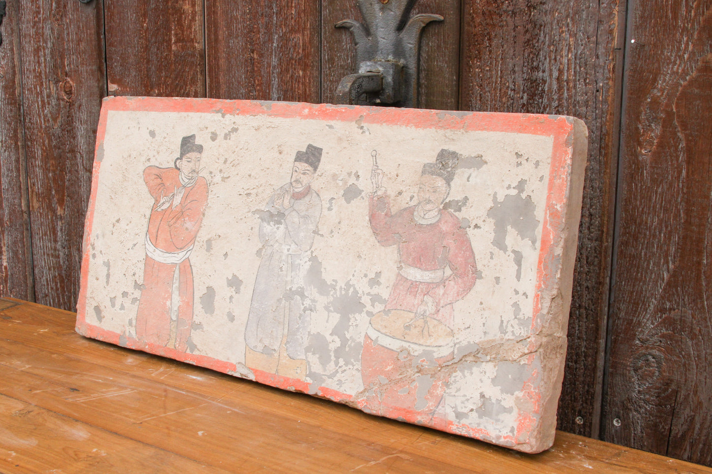 Liao Dynasty Style Vintage Mongolian Musicians Mural Tile