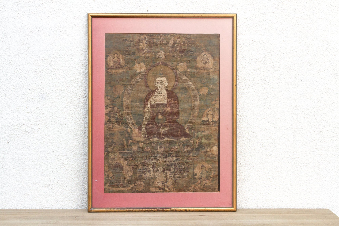 Antique Tibetan ThangKa of Serene Buddha Painting