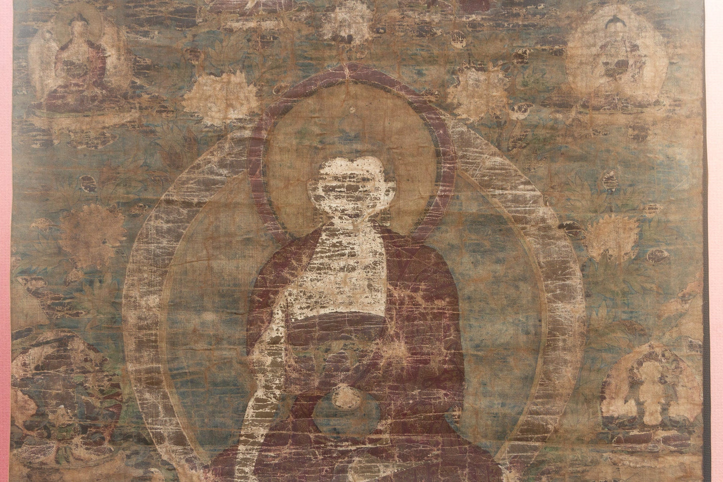 Antique Tibetan ThangKa of Serene Buddha Painting