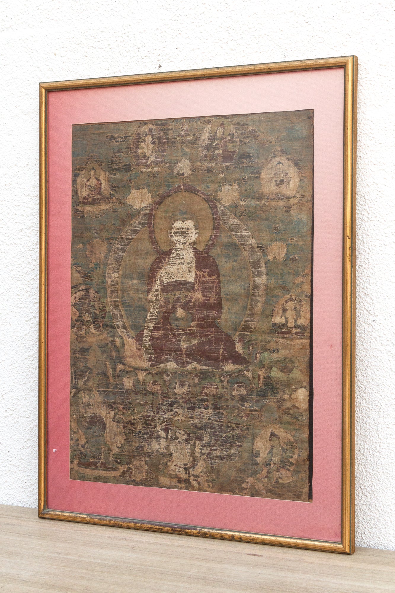 Antique Tibetan ThangKa of Serene Buddha Painting
