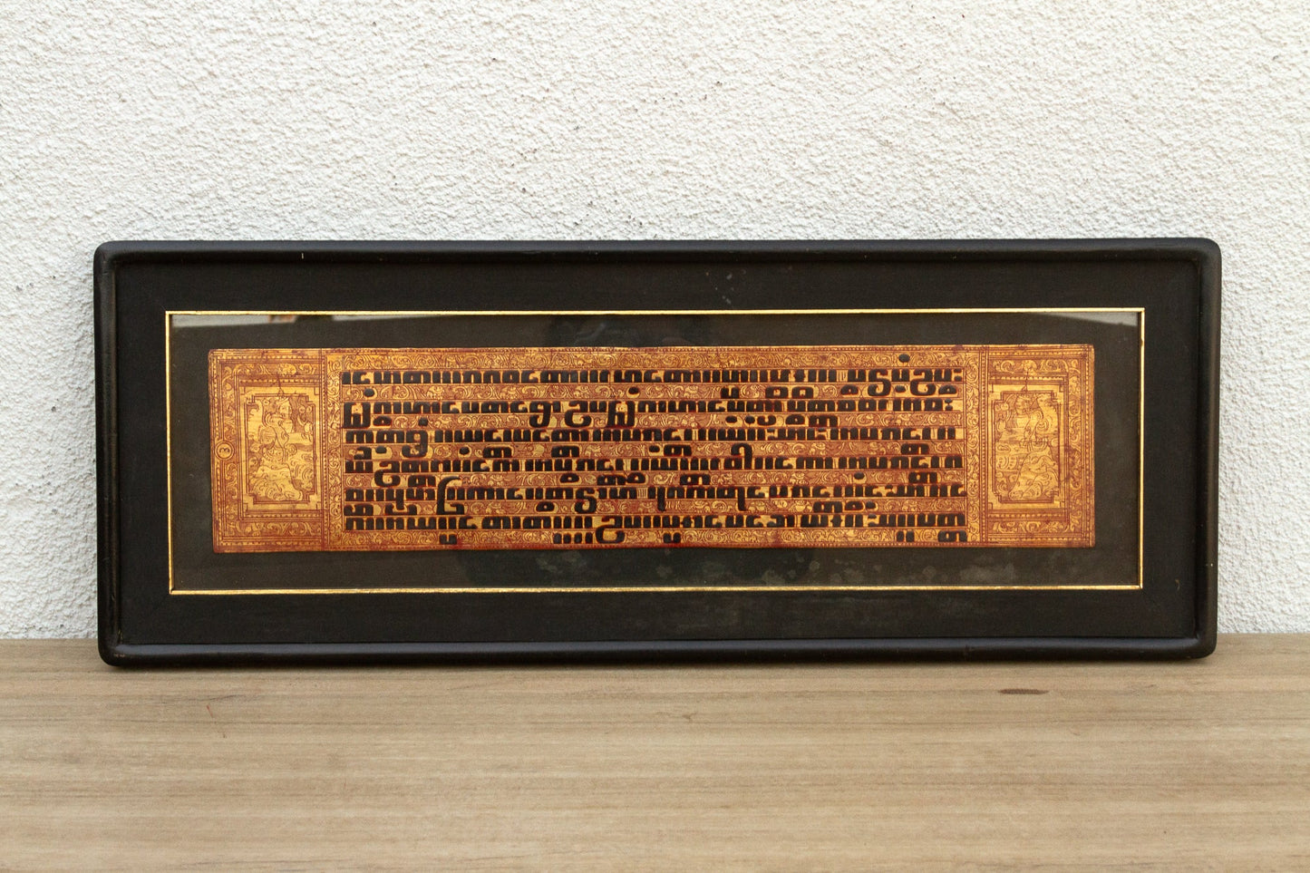 19th Century Antique Framed Burmese Manuscript