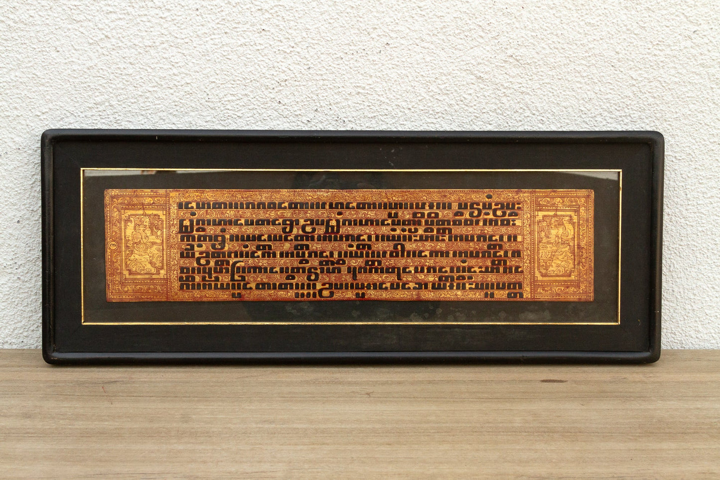 19th Century Antique Framed Burmese Manuscript
