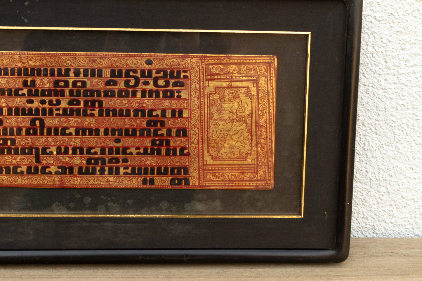 19th Century Antique Framed Burmese Manuscript