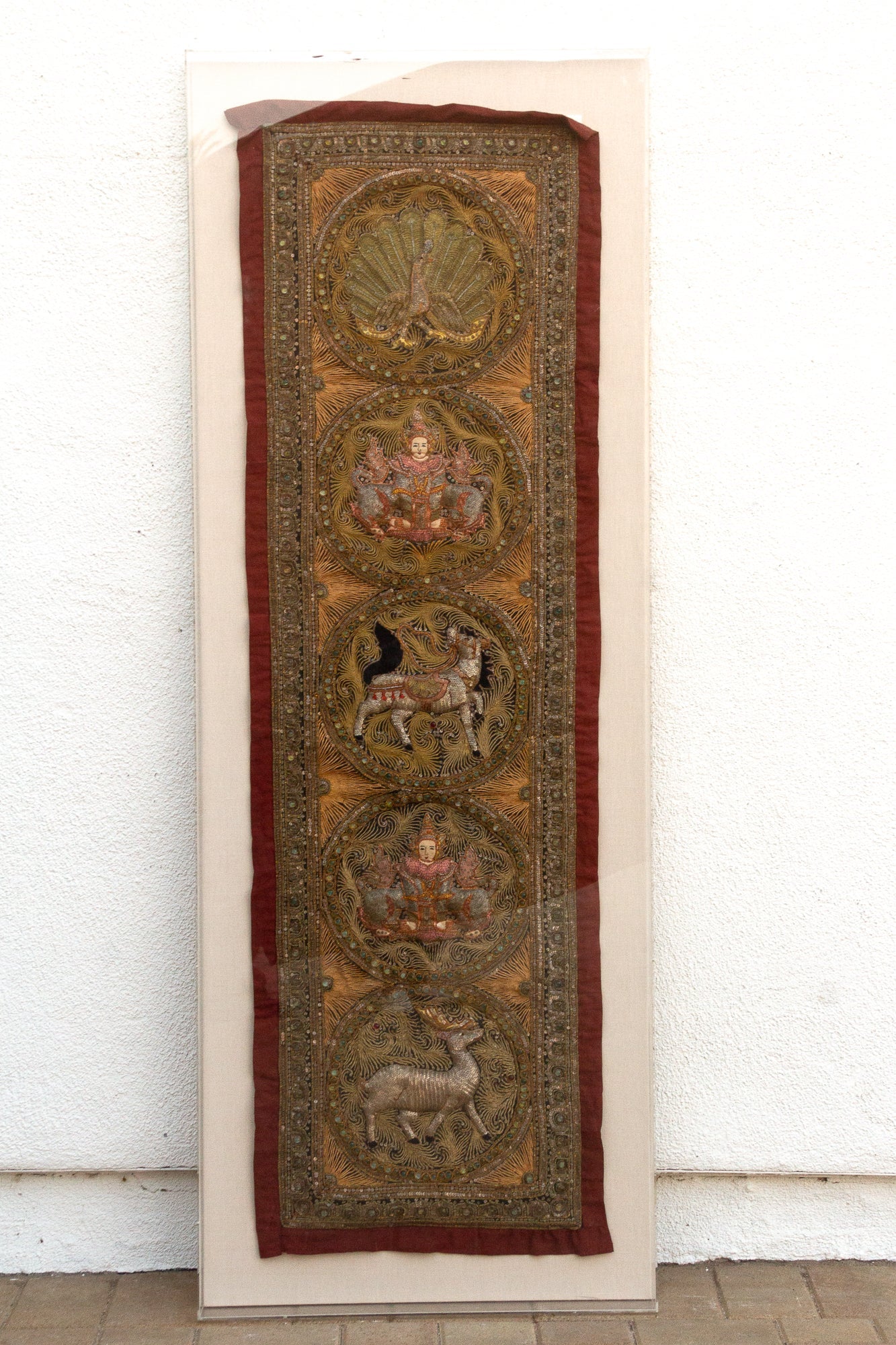 Antique Southeast Asian Golden Tapestry