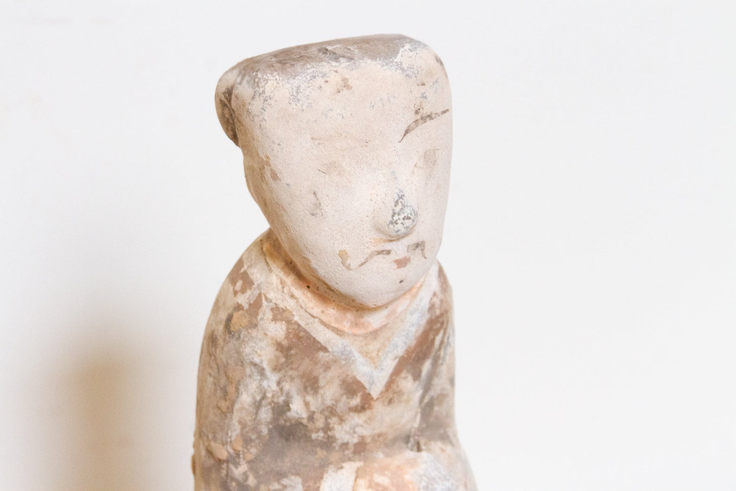 Antique Han Dynasty Style Chinese Terracotta Attendant Sculpture