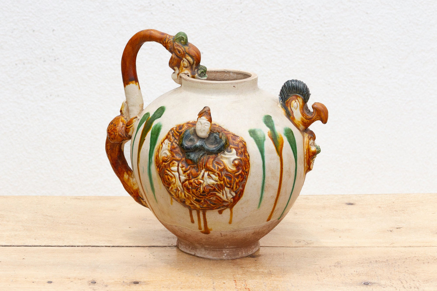 Vintage Tang Dynasty Style Sancai Jug