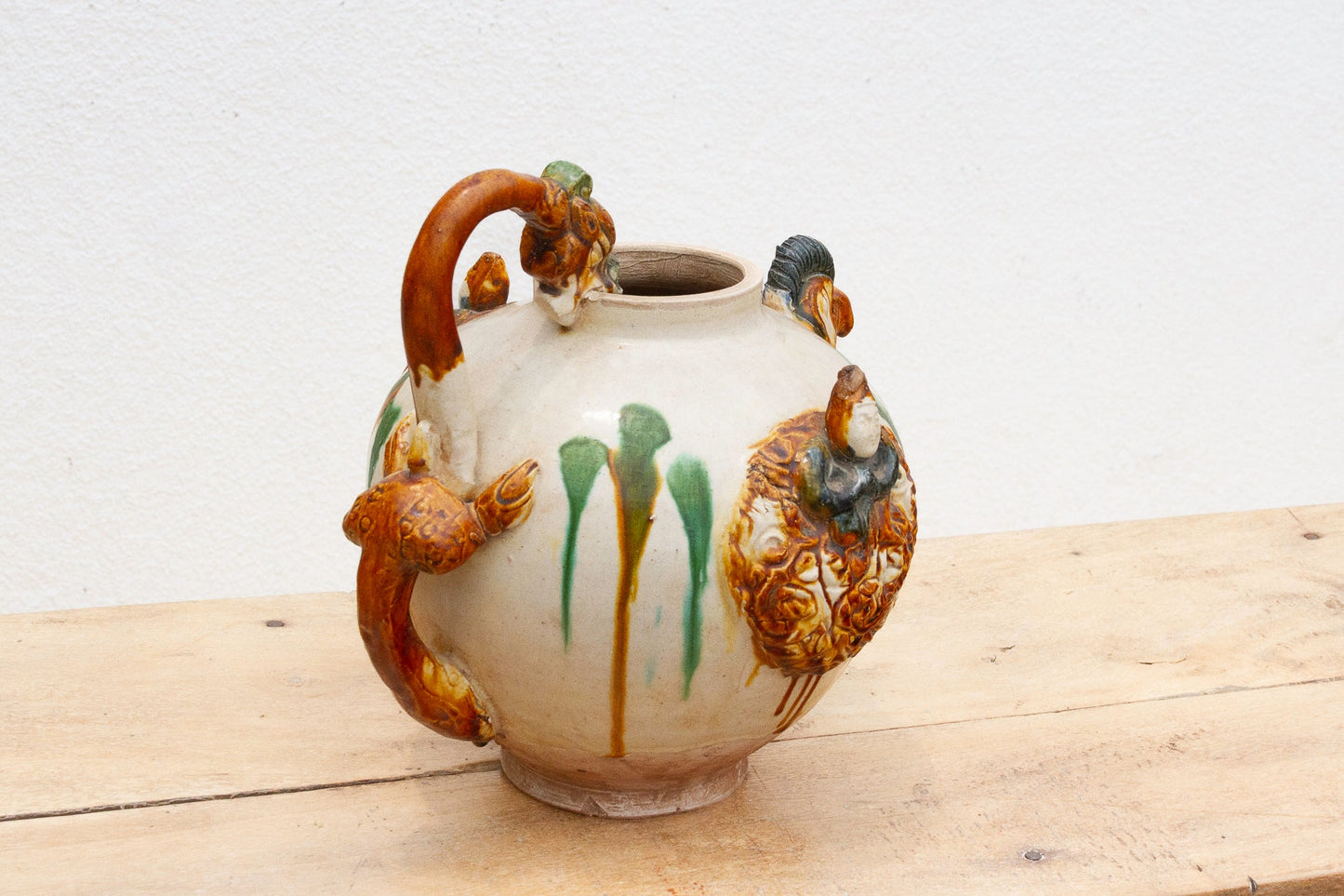 Vintage Tang Dynasty Style Sancai Jug